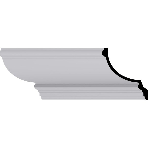Ekena Millwork 6 1/2"H x 5 3/4"P x 8 5/8"F x 94 1/2"L Claremont Traditional Smooth Crown Moulding MLD06X05X08CL - main